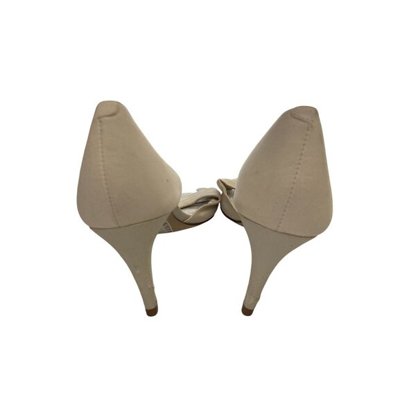 André Beige women's size 8.5 Open-Toe Kitten Heels shoes - Picture 3 of 8